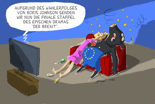 Cartoon: wahlergebnis in grossbritannien (medium) by leopold maurer tagged eu,brexit,wahl,gb,eu,brexit,wahl,gb