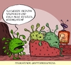 Cartoon: grippevirus (small) by leopold maurer tagged grippe,erkältung,virus,missraten,medizin