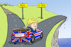 Cartoon: johnson und der no deal brexit (small) by leopold maurer tagged eu,gb,premier,johnson,verhandlungen,brexit,deal,no,wirtschaft,abkommen