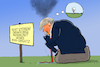 Cartoon: Trump denkt nach (small) by leopold maurer tagged zweiwoechige,bedenkzeit,iran,israel,krieg,usa,einsatz,zoegerlich,unentschlossen,golf,spielen,golfball,unfaehig,denker,trump,praesident,republikaner,diplomatie,leopold,maurer,cartoon,karikatur