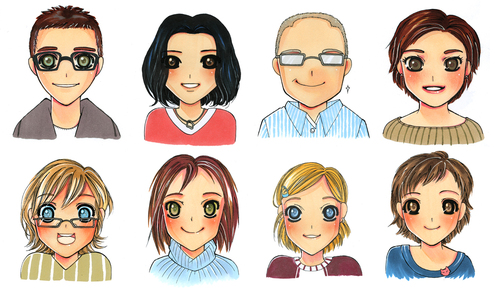 Cartoon: Avatars (medium) by ink-pop tagged avatar,tokyopop,manga