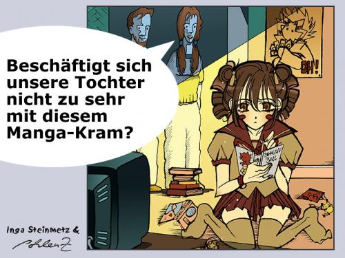 Cartoon: Collab (medium) by ink-pop tagged manga,bernd,pohlenz