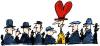 Cartoon: The Heart Hat (small) by Ellis Nadler tagged heart,hat,love,valentine,crowd,men,happy