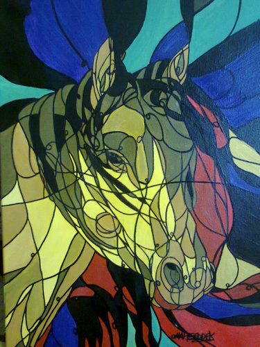 Cartoon: Horse (medium) by omar seddek mostafa tagged horse