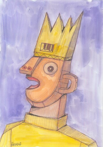 Cartoon: king (medium) by omar seddek mostafa tagged king