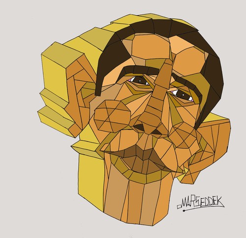 Cartoon: Obama (medium) by omar seddek mostafa tagged obama