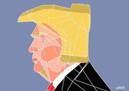 Cartoon: Trump (medium) by omar seddek mostafa tagged 