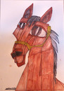 Cartoon: horse (small) by omar seddek mostafa tagged horse