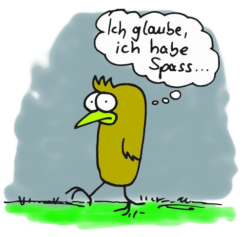 Cartoon: Spass (medium) by timfuzius tagged depression,vogel,spass