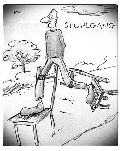Cartoon: Stuhlgang (medium) by timfuzius tagged stuhlgang,wc,toilette,spazieren,stuhl