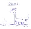 Cartoon: Ein Saurier (small) by timfuzius tagged sau,schwein,dino,dinosaurier,urzeit,langhals