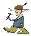 Cartoon: Horst mit dem Hammer (small) by timfuzius tagged hammer,hut,stiefel