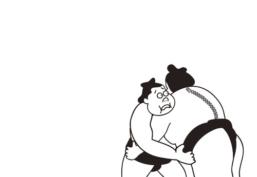 Cartoon: sumo (medium) by joruju piroshiki tagged sports,sumo,sumo,sports