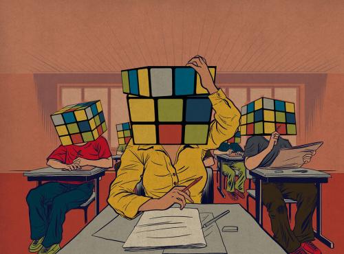 Cartoon: magic cube (medium) by Kris Zullo tagged cubo,magico