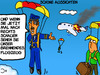 Cartoon: Schöne Aussicht (small) by Grikewilli tagged flugzeug fliegen himmel fallschirm aussicht pilot