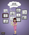 Cartoon: The Gallery (small) by Mike Spicer tagged mike,spicer,cartoonist,gallery,girl,pictures,collection