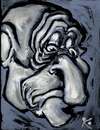 Cartoon: Sad Face (small) by Milton tagged sad,tragic,portrait,nose,face,old