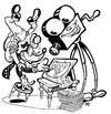 Cartoon: The Spirit of The Animator (small) by Milton tagged animation,animator,cartoonist,film,camera,acrobat