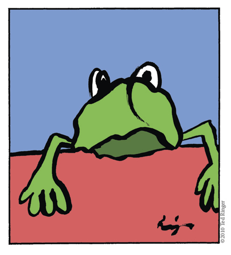 Cartoon: Froggie (medium) by ringer tagged frog,animal,nature
