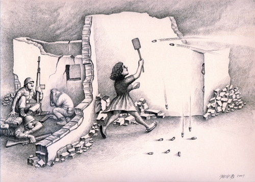 Cartoon: Brave women (medium) by an yong chen tagged 20108