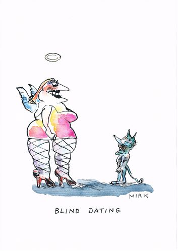 Cartoon: Blind Dating (medium) by MIRK tagged satire