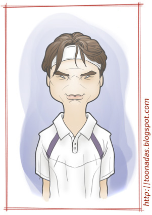 Cartoon: Roger Federer (medium) by Freelah tagged roger,federer