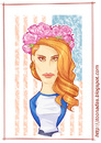 Cartoon: Lana Del Rey (small) by Freelah tagged lana,del,rey,videogames,bluejeans