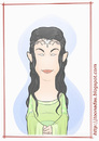 Cartoon: Liv Tyler - as Arwen (small) by Freelah tagged liv,tyler,arwen,lord,of,the,rings