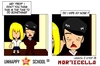 Cartoon: US lesson 0 Strip 18 (small) by morticella tagged uslesson0,unhappy,school,morticella,manga
