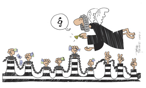 Cartoon: Justice (medium) by Justinas tagged justice,judge,court,justiz,gerechtigkeit,richter