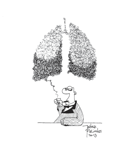 Cartoon: Thank you for smoking (medium) by Justinas tagged smoking,health