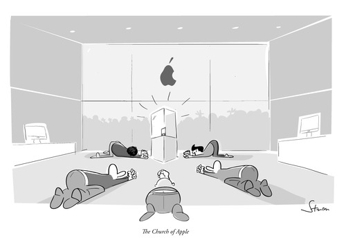 Cartoon: The Church of Apple (medium) by philippsturm tagged ipad,ipod,imac,cult,smartphone,fan,iphone,applestore,apple,iphone4,iphone5,iphone6,iphone6plus,phone,android