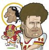 Cartoon: John Riggins Washington Redskins (small) by Ca11an tagged john,riggins,caricature,washington,redskins,caricatures,nfl,number,44,the,diesel,superbowl,mvp,hoggs