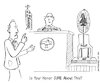 Cartoon: Is Your Honor Sure About This? (small) by David_Bromley tagged court,lawyer,judge,parrot,jury,law,witness,stand