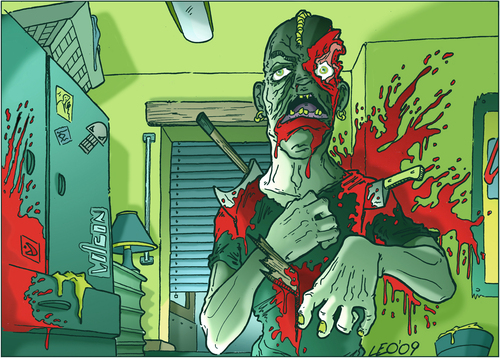 Cartoon: Zombie (medium) by Leonardo Pandolfi tagged leonardo,pandolfi,illustration,comics,illustrazione,fumetto,characters,design