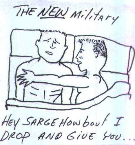 Cartoon: The New Gay Army (medium) by Mewanta tagged gay,army,military,usa