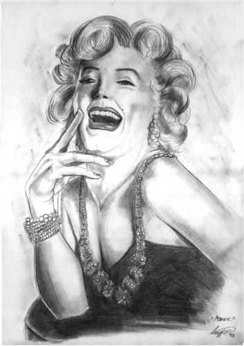 Cartoon: marilyn monroe (medium) by hype tagged merilyn,monroe,bleistift,pencil,drawing