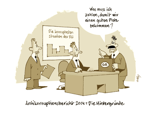 Cartoon: Antikorruptionsbericht (medium) by Weyershausen tagged eu,griechenland,antikorruptionsbericht