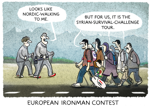 Cartoon: ... (medium) by markus-grolik tagged europe,europa,eu,refugee,on,the,run,hungaria,merkel,immigration,syria,war,syrian,people,human,being,cartoon,grolik,europe,europa,eu,refugee,on,the,run,hungaria,merkel,immigration,syria,war,syrian,people,human,being,cartoon,grolik