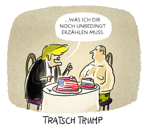 Cartoon: ... (medium) by markus-grolik tagged putin,trump,usa,russland,tapes,putin,trump,usa,russland,tapes