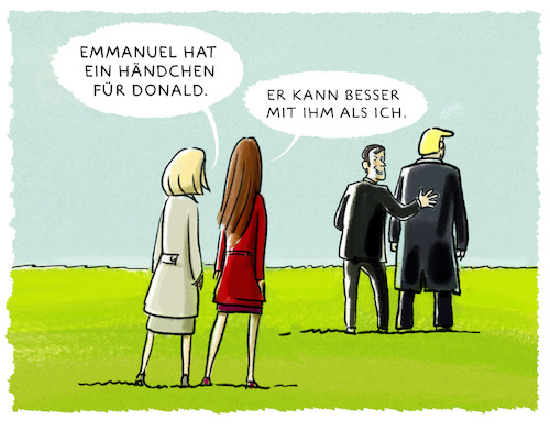 Cartoon: ... (medium) by markus-grolik tagged donald,emmanuel,melania,usa,europa,frankreich,donald,emmanuel,melania,usa,europa,frankreich