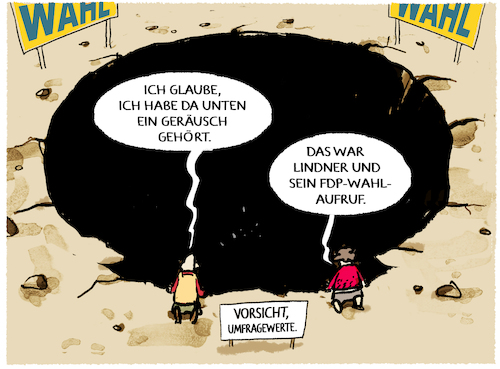 Cartoon: FDP-Sonderparteitag... (medium) by markus-grolik tagged lindner,fdp,sonderparteitag,potsdam,aufruf,wahlaufruf,prozent,hürde,bundestagswahl,kubicki,lindner,fdp,sonderparteitag,potsdam,aufruf,wahlaufruf,prozent,hürde,bundestagswahl,kubicki