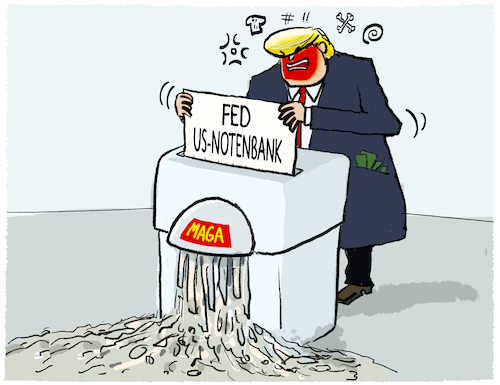 Cartoon: Fed....up.... (medium) by markus-grolik tagged trump,fed,notenbank,usa,us,maga,trump,fed,notenbank,usa,us,maga