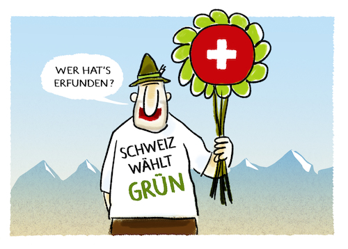 Cartoon: Kräuterbonbon (medium) by markus-grolik tagged schweiz,grün,wahl,wahlergebnis,schweiz,grün,wahl,wahlergebnis