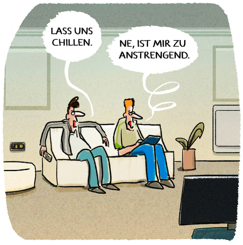 Cartoon: Langeweile... (medium) by markus-grolik tagged chllen,langeweile,entschleunigung,streaming,freizeit,chllen,langeweile,entschleunigung,streaming,freizeit