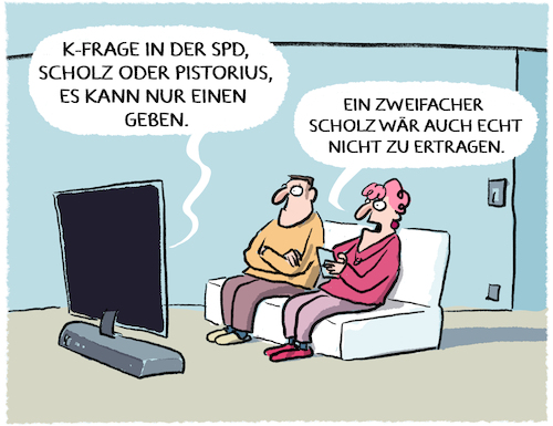 Cartoon: Machtkampf in der SPD... (medium) by markus-grolik tagged kanzlerkandidatur,scholz,pistorius,kanzler,spd,vertrauensfrage,bundestag,bundesregierung,machtkampf,deutschland,klingbeil,kanzlerkandidaten,kanzlerkandidatur,scholz,pistorius,kanzler,spd,vertrauensfrage,bundestag,bundesregierung,machtkampf,deutschland,klingbeil,kanzlerkandidaten