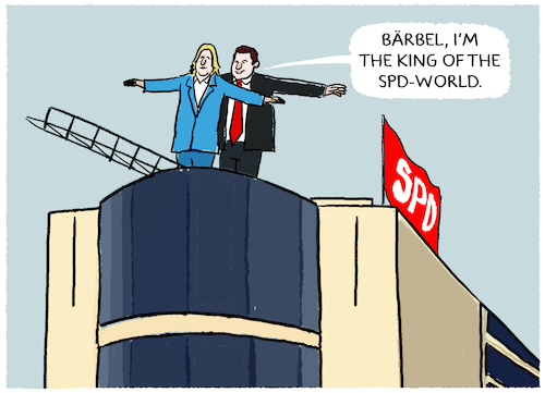 Cartoon: Neue Doppelrolle... (medium) by markus-grolik tagged spd,arbeitsministerin,baerbel,bas,parteichef,finanzminister,vizekanzler,lars,klingbeil,parteivorsitzende,parteivorstand,bundesregierung,berlin,deutschland,spd,arbeitsministerin,baerbel,bas,parteichef,finanzminister,vizekanzler,lars,klingbeil,parteivorsitzende,parteivorstand,bundesregierung,berlin,deutschland