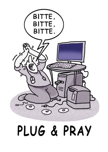 Cartoon: plugandpray (medium) by markus-grolik tagged pc,pc