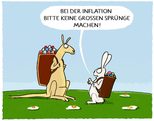 Cartoon: Preissprünge... (medium) by markus-grolik tagged inflation,preisspruenge,ostern,preise,verbraucher,wirtschaft,osterhase,eier,lebensmittel,energie,discounter,gewinnmitnahme,schokolade,preis,ostereier,kosten,inflation,preisspruenge,ostern,preise,verbraucher,wirtschaft,osterhase,eier,lebensmittel,energie,discounter,gewinnmitnahme,schokolade,preis,ostereier,kosten