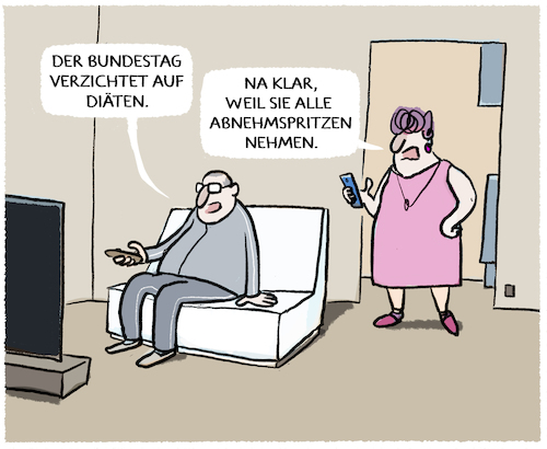 Cartoon: Schlank.... (medium) by markus-grolik tagged bundestagdiäten,dätenerhöhungen,abgeordnete,mandatsträger,volksvertreter,deutschland,ozempic,entlohnung,bundestagdiäten,dätenerhöhungen,abgeordnete,mandatsträger,volksvertreter,deutschland,ozempic,entlohnung